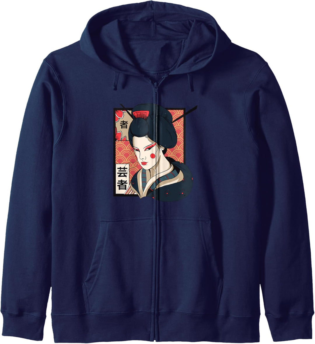 Traditionelle japanische Geisha | Kunstdruck Stil Japan Kapuzenjacke
