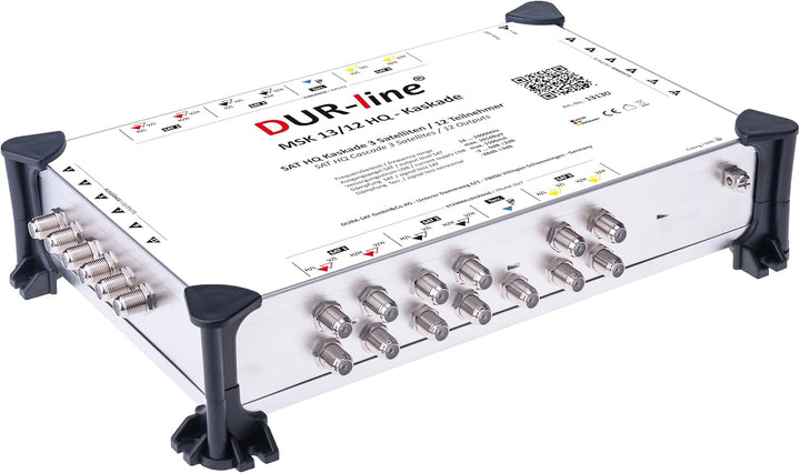 DUR-line MSK 13/12 HQ Multischalter-Kaskade - Für 3 Satelliten und 12 Teilnehmern/TV (erweiterbar) -