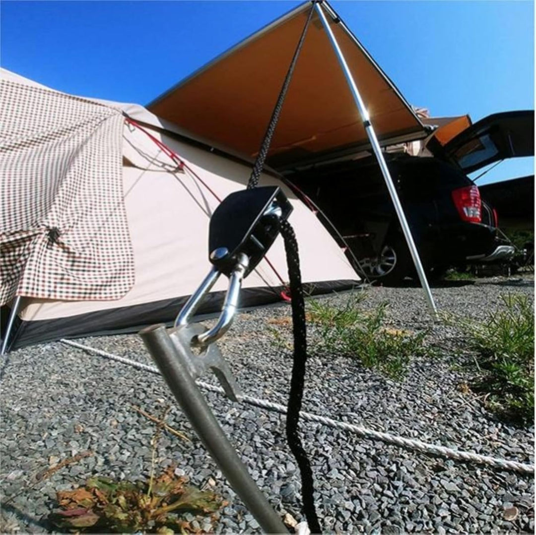 4x Seilratsche mit Haken, Tragkraft 68 kg, Ø 1/8 Zoll, 2,4 M einstellbare Abspannseile mit Ratsche,