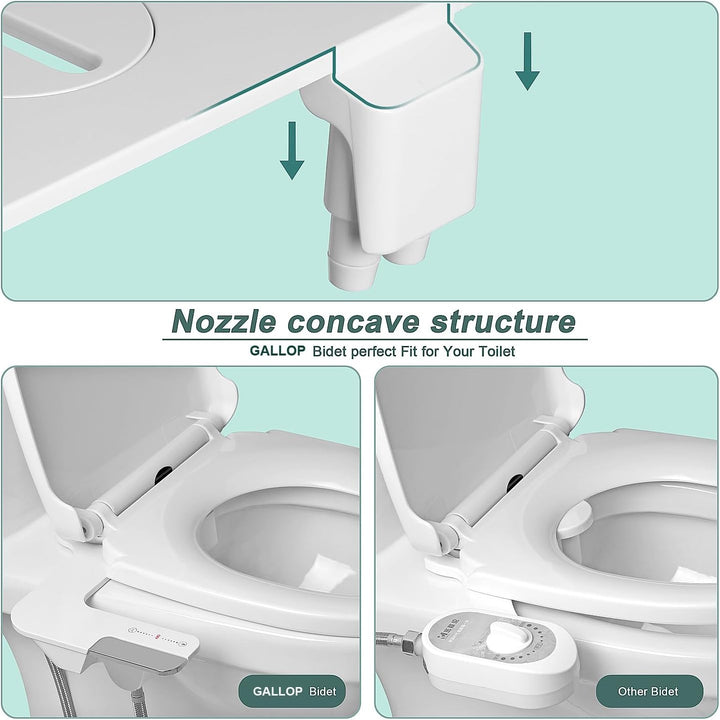 Bidet-Aufsatz für Toilette – nicht elektrischer Kaltwasser-Bidet-Toilettenaufsatz, einstellbarer Was