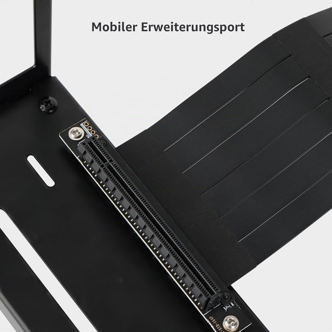 ASHATA Vertikale GPU-Halterung, PCI E 3.0 X16 Grafikkarte, VGA Unterstützung, Halterung für ATX PC G
