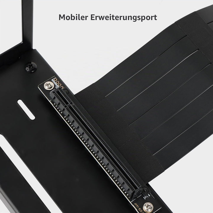 ASHATA Vertikale GPU-Halterung, PCI E 3.0 X16 Grafikkarte, VGA Unterstützung, Halterung für ATX PC G