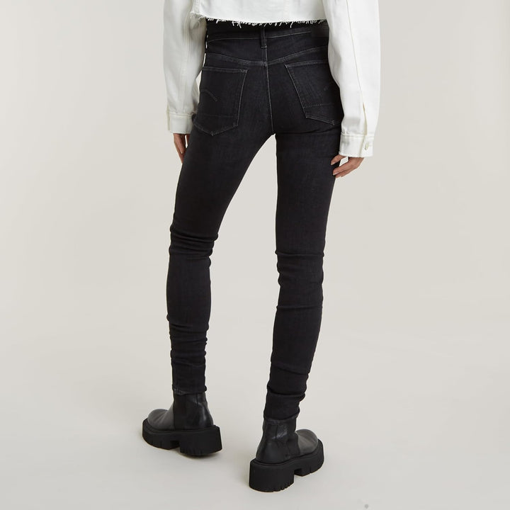 G-STAR RAW Damen 3301 High Skinny Jeans 23W / 28L Schwarz (Worn in Coal D05175-a634-b179), 23W / 28L