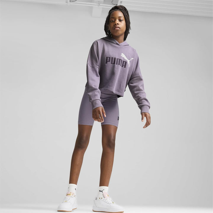PUMA Mädchen ESS Logo Cropped Hoodie G Sweat 104 Pale Plum, 104 Pale Plum
