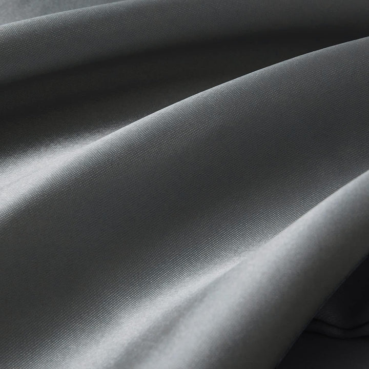 Satin Bettwäsche 155x220 Glänzend Grau Anthrazit Dunkelgrau Seide Glatt Glanzsatin Einfarbig Bettbez