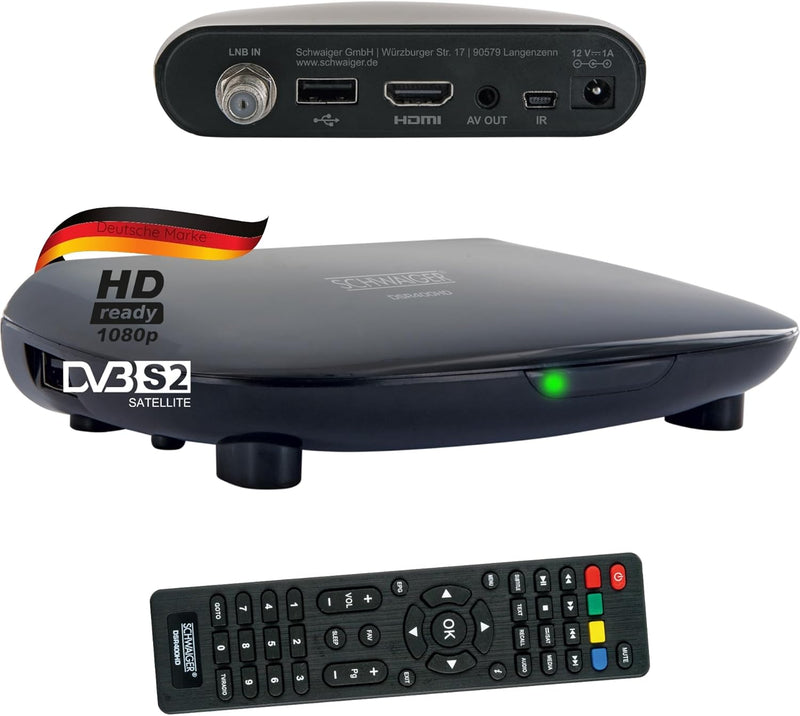 SCHWAIGER DSR400HD HD-SAT-Receiver, Schwarz