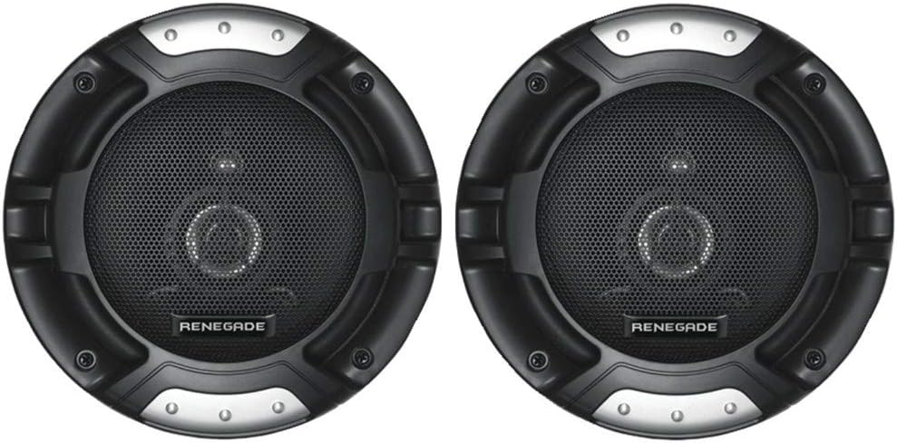 2 Lautsprecher RENEGADE RX62 koaxial 2 Wege 6,5" 16,50 cm 165 mm Durchmesser 100 watt rms 200 watt m