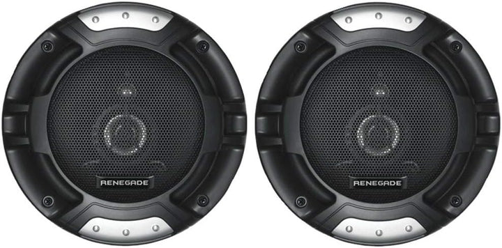 2 Lautsprecher RENEGADE RX62 koaxial 2 Wege 6,5" 16,50 cm 165 mm Durchmesser 100 watt rms 200 watt m