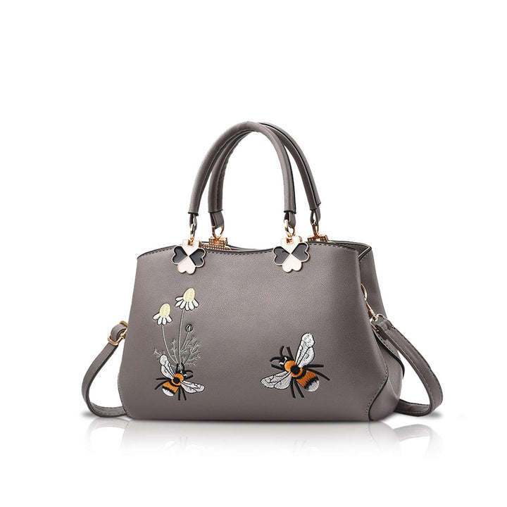 NICOLE&DORIS Handtaschen Damen Mode Schultertasche Geldbörse Retro Umhängetasche Frau Tote Stickerei