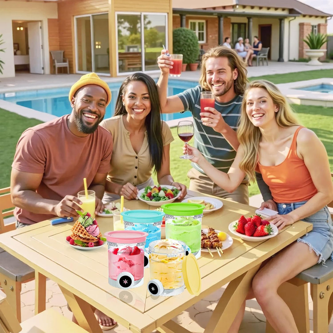 4 Stück Behälter für Ninja Creami Swirl NC701EU 480ml, Spülmaschinenfest und BPA-frei Behälter Swirl