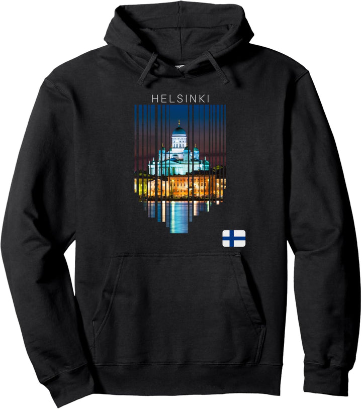 Helsinki Finnland Flagge Pullover Hoodie