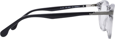 Lozza Unisex VL4121 Sunglasses, Color: Crystal, Black, 49