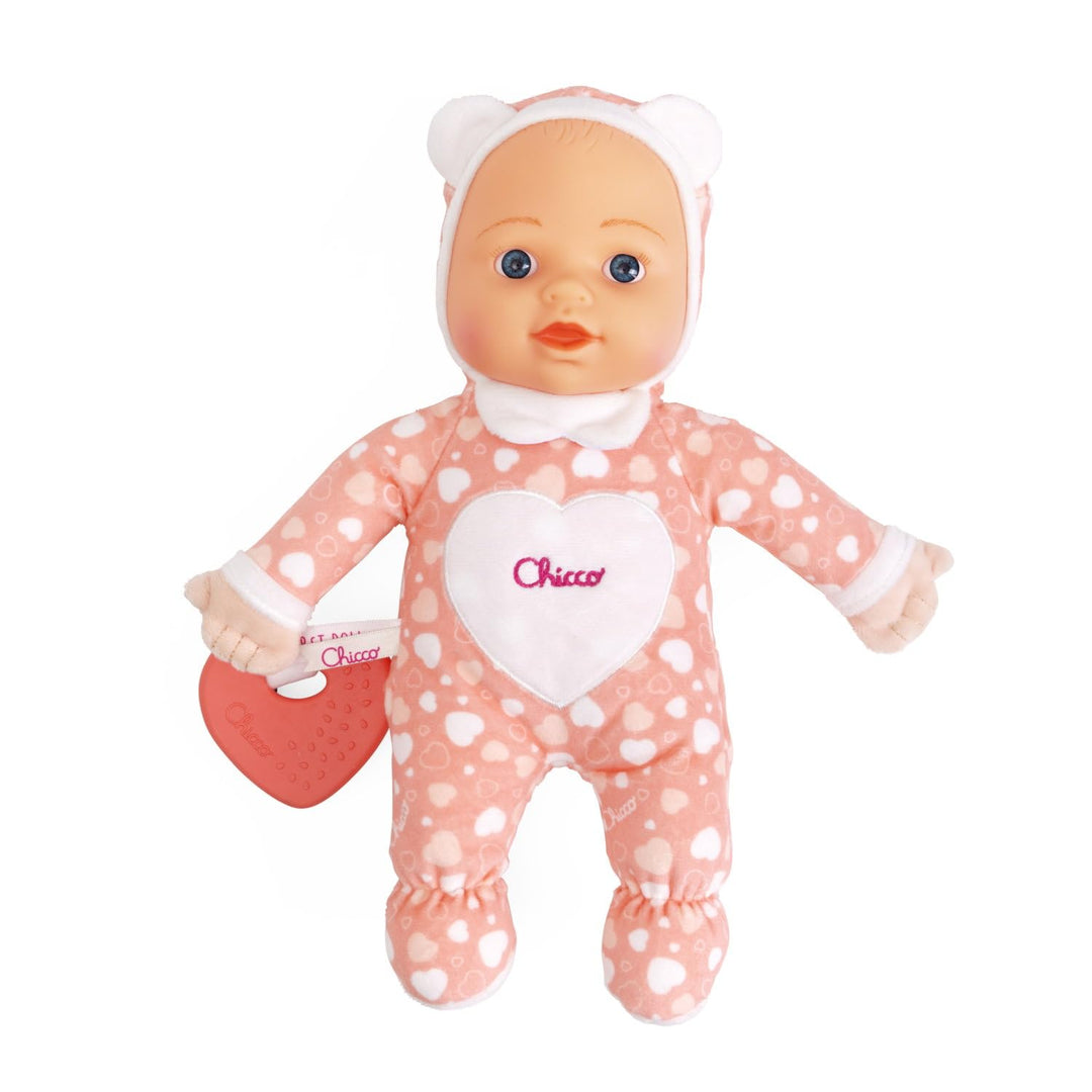 Chicco Meine erste Puppe, süsse Puppe mit Herzen, mit weichem Beissherz, weich und leicht, maschinen