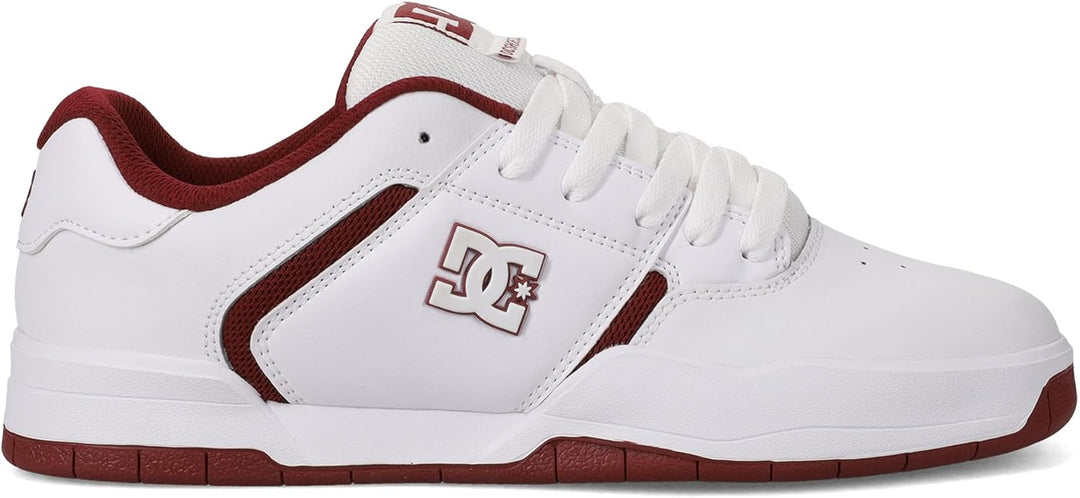DC Herren Central Casual Low Top Skate Shoe SneakerSkate-Schuh 38 EU White Purple Wine, 38 EU White