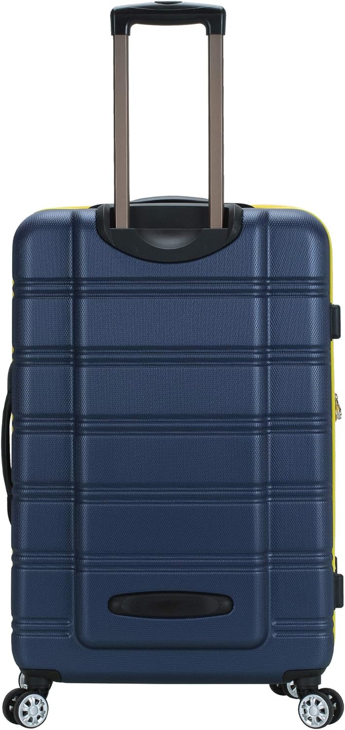 Rockland Melbourne Hartschalen-Koffer, erweiterbar, Navy (Blau) - F1603-NAVY Checked-Large 28-Inch N