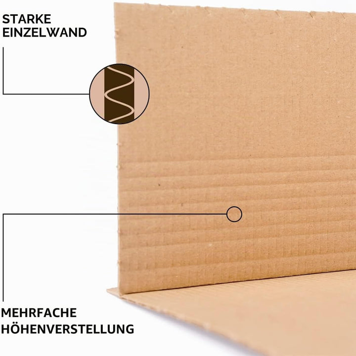 50 Stück Buchverpackung DIN A3 selbstklebend in Braun | 430x310x10-60 mm - Wickelverpackung BV-5, 50