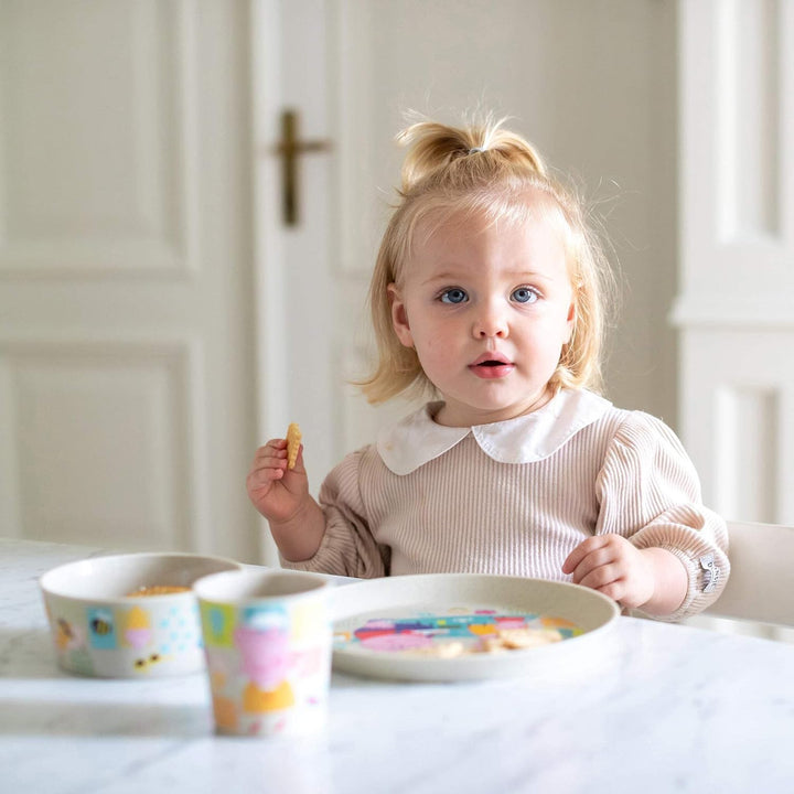 Koziol CONNECT PEPPA PIG Kindergeschirrset 3teilig | kleiner Teller + Schale + Becher | für Kinder a