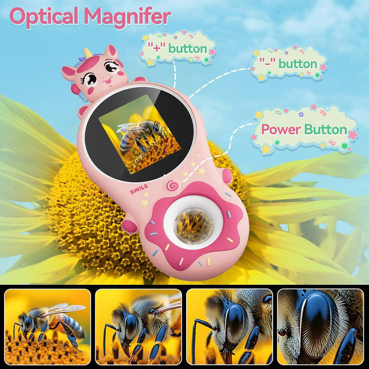 Handheld Digital mikroskop für Kinder tragbar - USCAMEL Mini-Taschenlupe Bildungswissenschaft Optisc