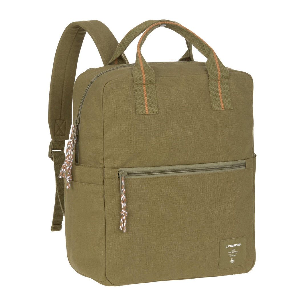 LÄSSIG Baby Wickelrucksack Wickeltasche mit Wickelunterlage und Kinderwagenbefestigung wasserabweise