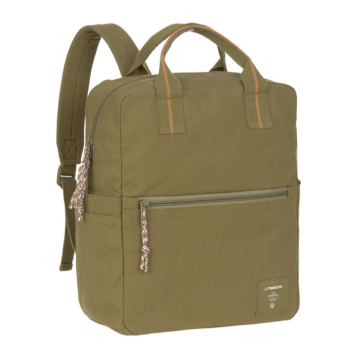LÄSSIG Baby Wickelrucksack Wickeltasche mit Wickelunterlage und Kinderwagenbefestigung wasserabweise