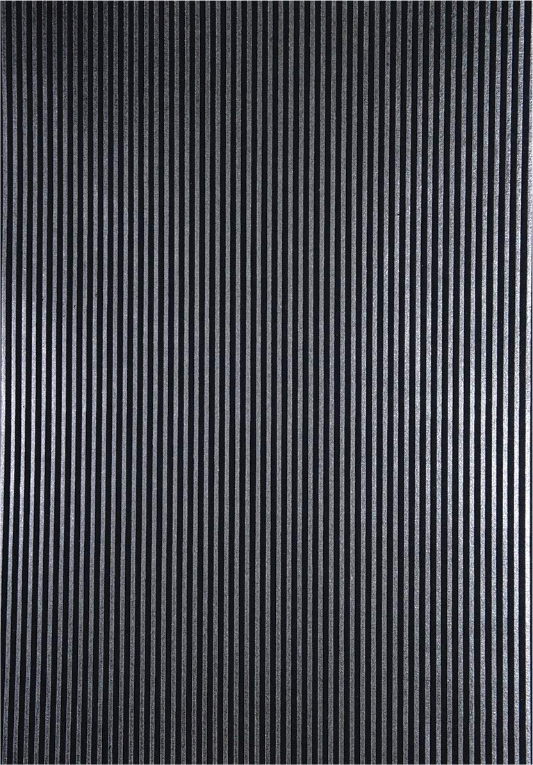 Netuno 50 Blatt Deko-Papier mit Muster 180 x 250 mm 150g Motivpapier Schwarz geprägt mit Streifen in