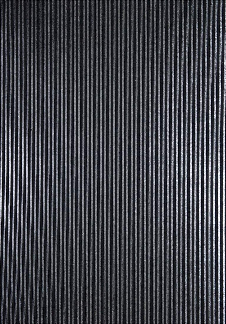 Netuno 50 Blatt Deko-Papier mit Muster 180 x 250 mm 150g Motivpapier Schwarz geprägt mit Streifen in
