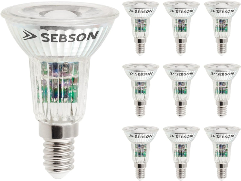 SEBSON LED Lampe E14 5W warmweiss, ersetzt 50W Halogenlampe, 420 Lumen, COB LED, Spot 46°, 230V, 10e