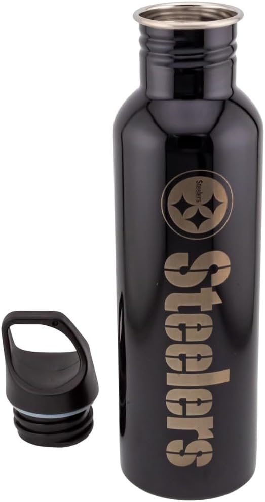 Pittsburgh Steelers NFL Trinkflasche Thermobecher Wasserflasche aus Edelstahl Lasergravur 750 ml