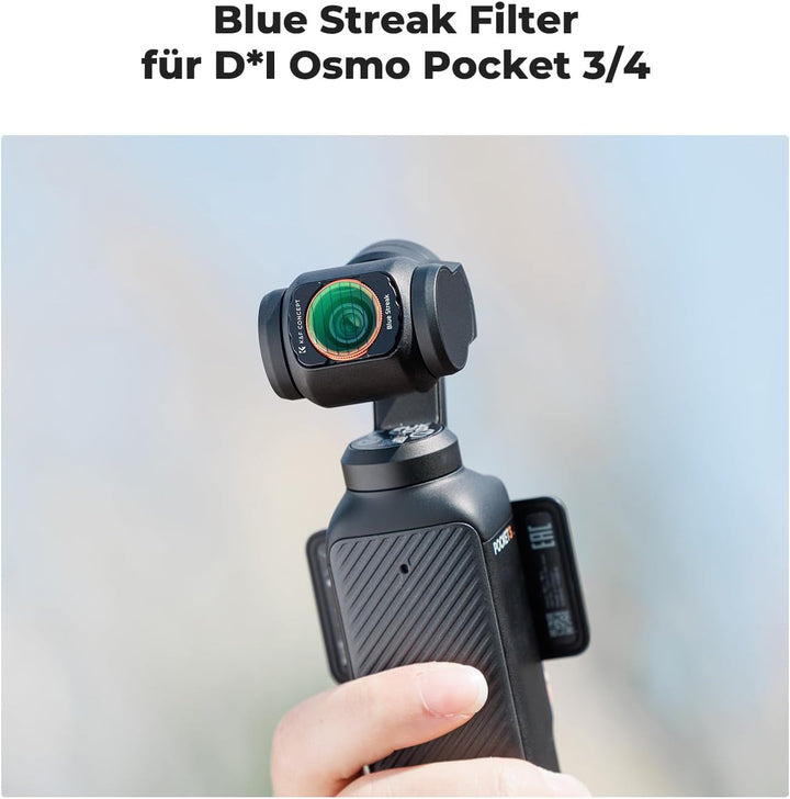 K&F Concept OSMO Pocket 3 Blue Streak Filter Magnetisch Kompatibel mit DJI OSMO Pocket 3 (Aluminiumr
