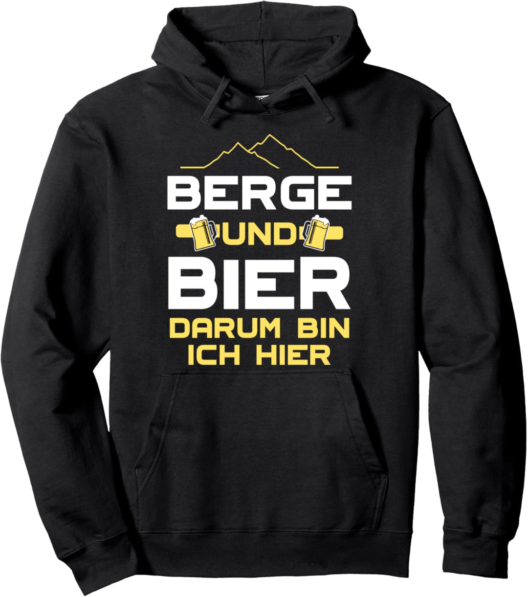 Lustig Ski Fahren Berge & Bier Darum Bin Ich Hier Skifahrer Pullover Hoodie