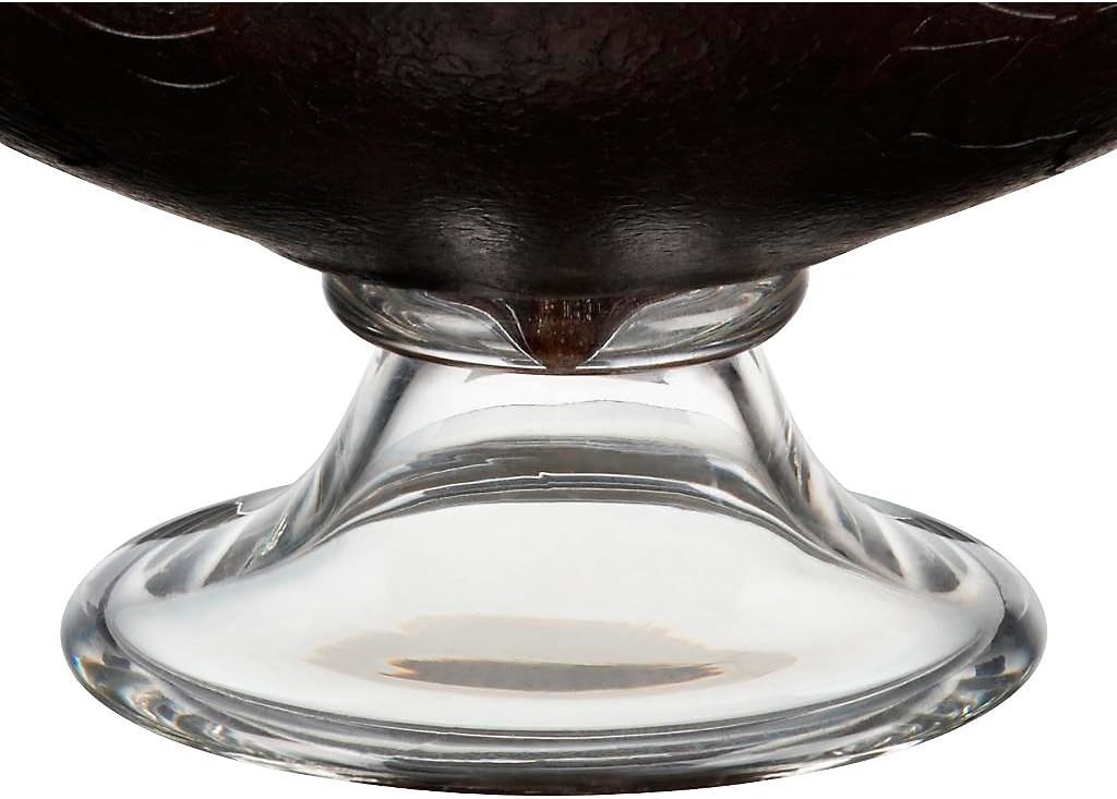 Obstschale Obstteller Snack Tablett Dekoschale Geschenkidee Glas Teller Malva Bunt Schwarz 44 cm
