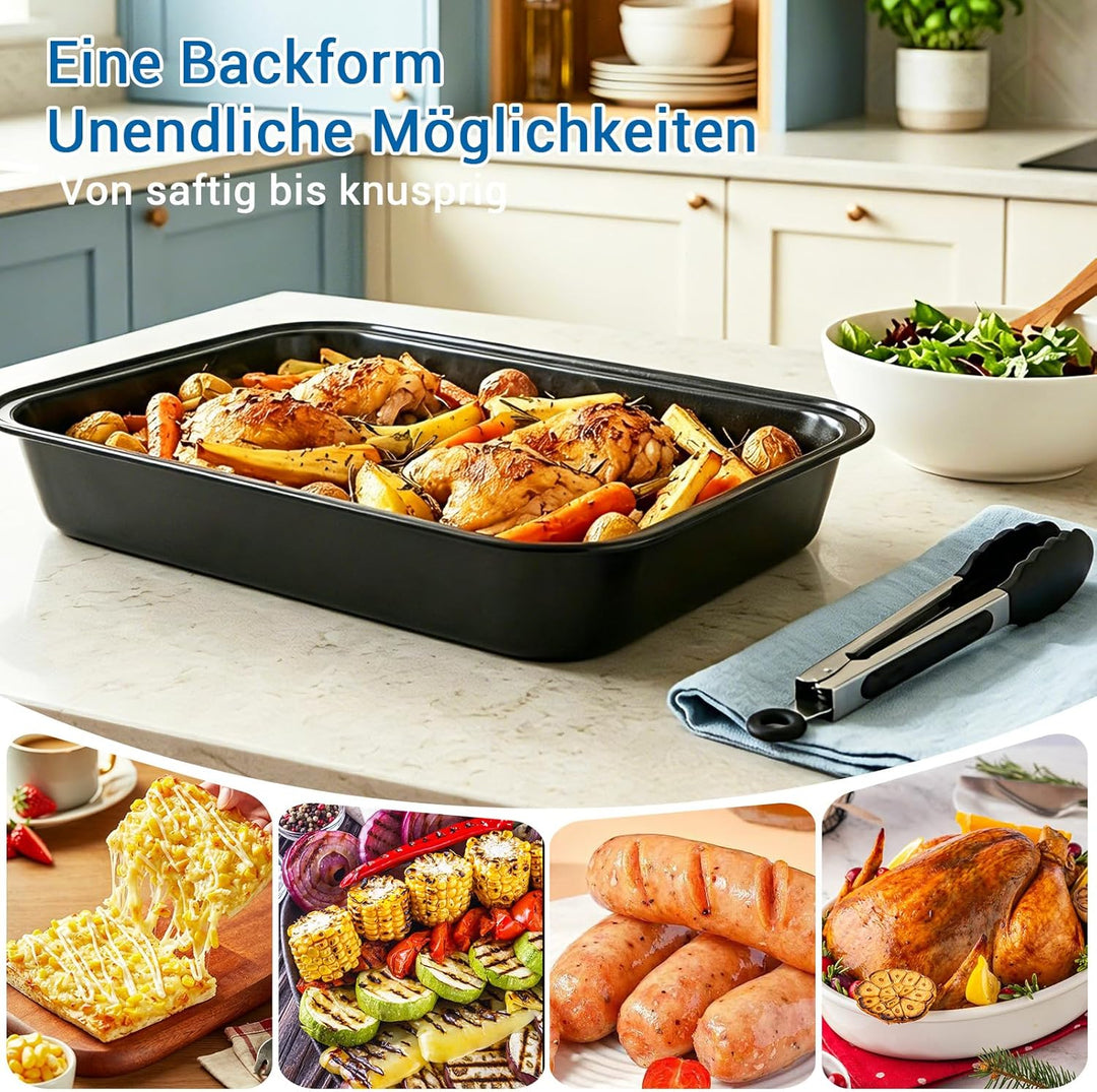 Airfryer Zubehör für Ninja Foodi FlexDrawer Dual Zone AF500EU 10.4L, Grillrost #304 Edelstahl, Backp