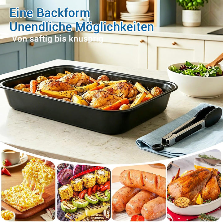 Airfryer Zubehör für Ninja Foodi FlexDrawer Dual Zone AF500EU 10.4L, Grillrost #304 Edelstahl, Backp