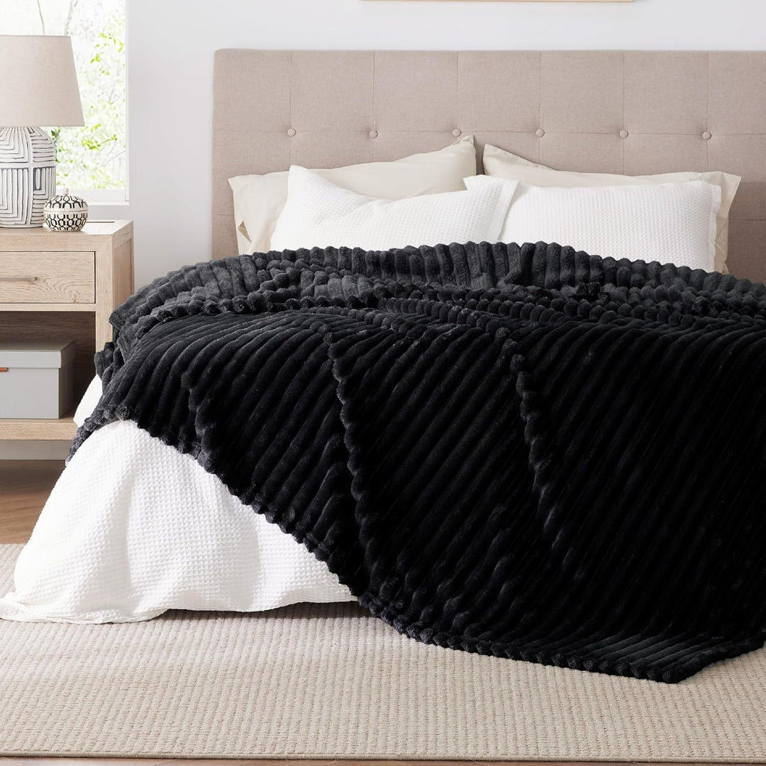 BEDSURE Kuscheldecke für Zimmer Deko - Wolldecke & Fleecedecke, Sofadecke, Weiche Warme Grobe Kordde
