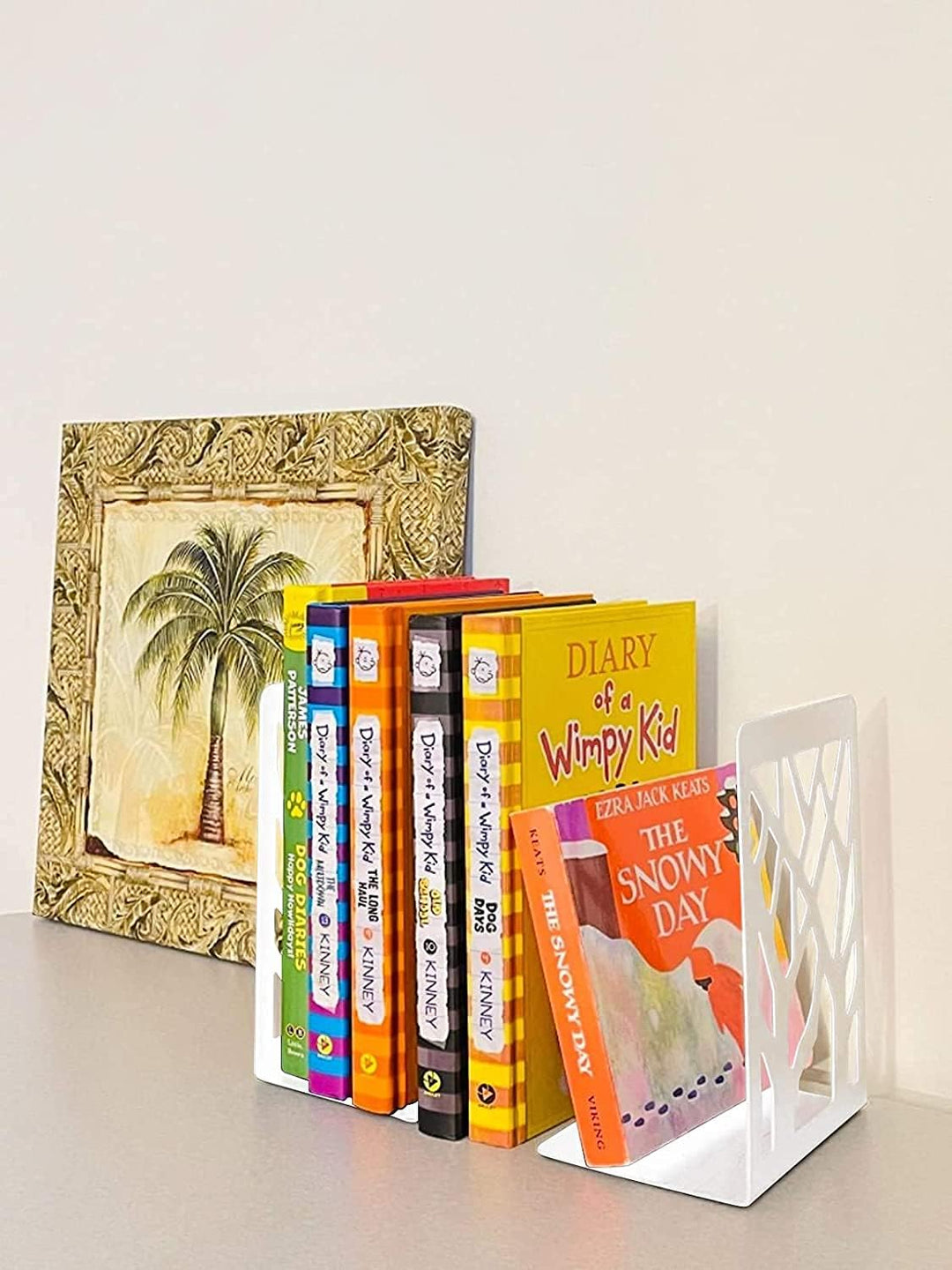MSDADA Buchstütze 6 Paar Buchstützen aus Metall Buchhalter CD Regal Ordnerhalter DVD Dekorativer Buc