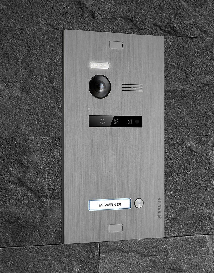 Balter EVO Video Türsprechanlage, Touchscreen, 4X 7 Zoll Monitor, Smartphone App, 2-Draht Bus, Türst