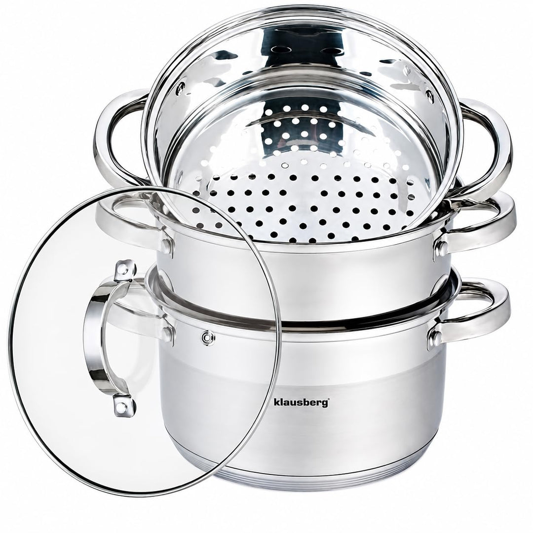 Dampfgarer Set Edelstahl 3 Liter, 3 Liter