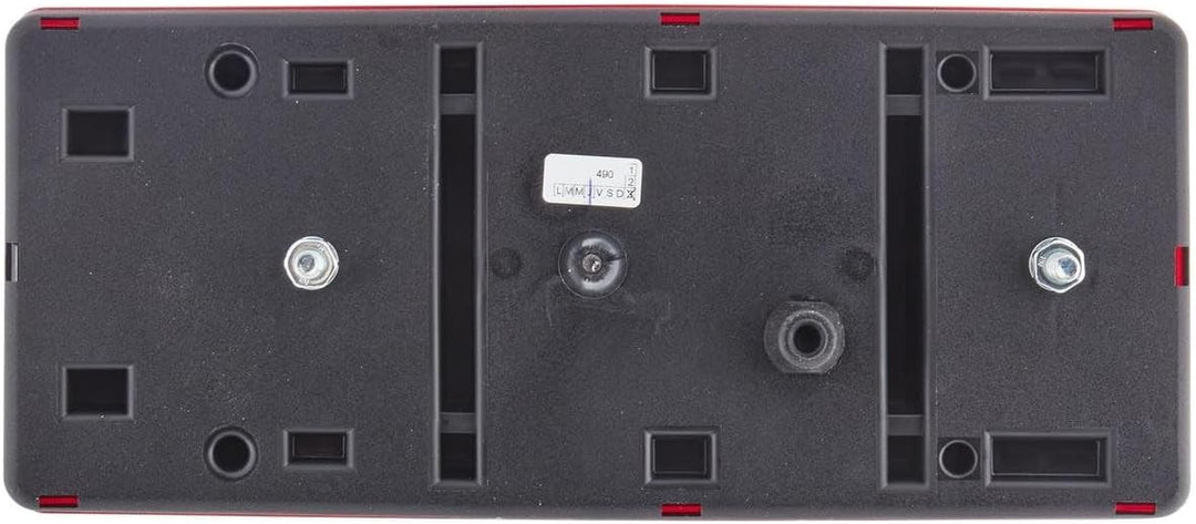 HELLA - Heckleuchte - Glühlampe - 12V - Anbau - Lichtscheibenfarbe: rot/gelb - Stecker: Flachstecker