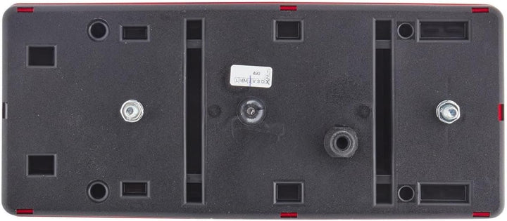HELLA - Heckleuchte - Glühlampe - 12V - Anbau - Lichtscheibenfarbe: rot/gelb - Stecker: Flachstecker