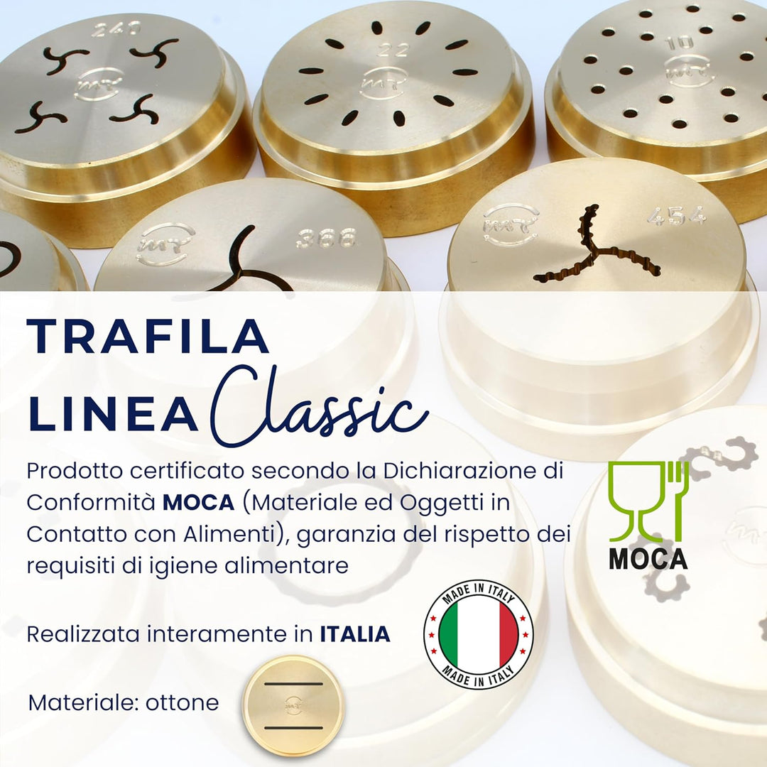My Trafile - Matrize Linea Classic Nr. 40 Pappardelle 25 mm für Kenwood Presse kompatibel mit Philip