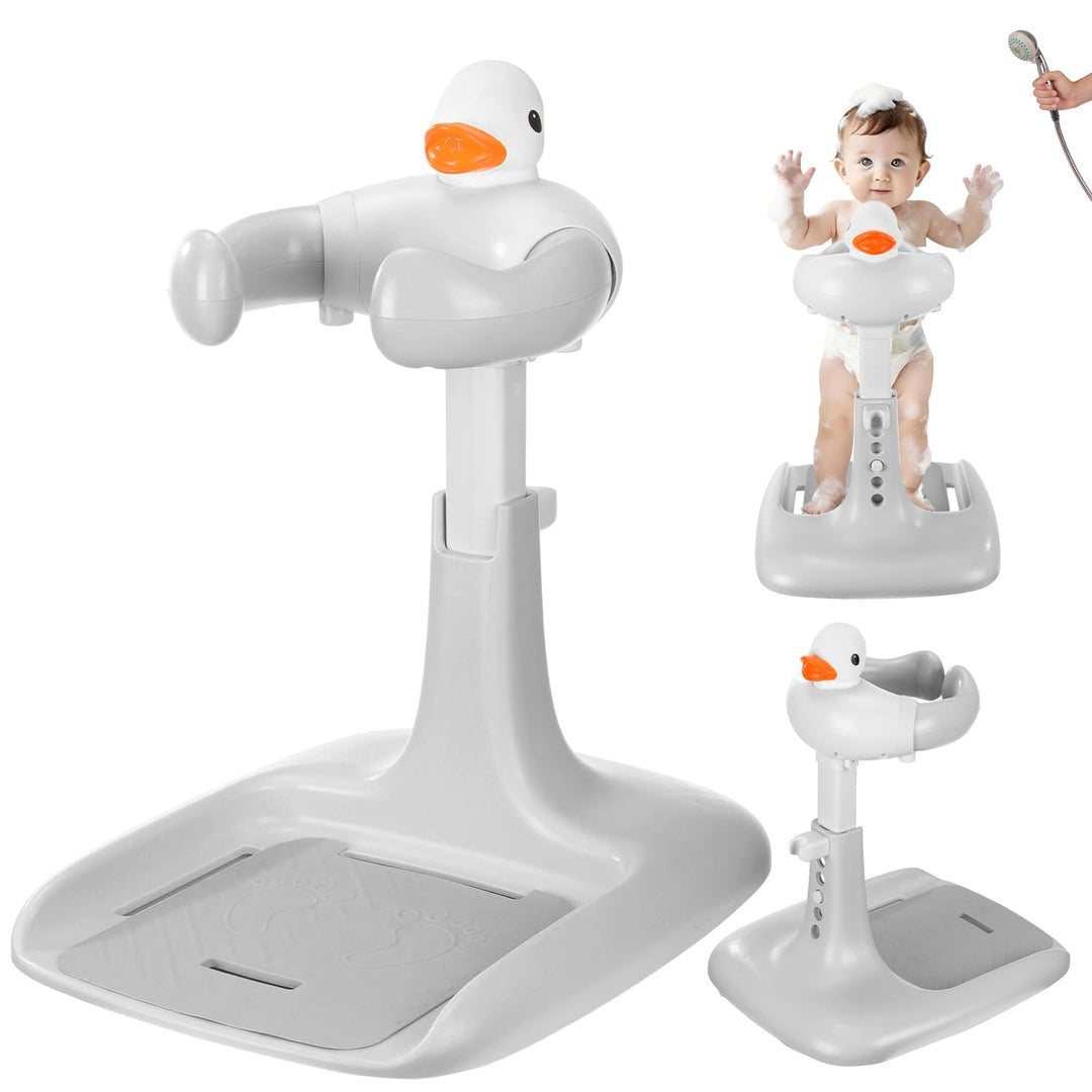 Verstellbar DuschstäNder Kinder, Stehhilfe Baby Dusche Antirutsch-Basis, Stehender DuschstäNder,Dusc