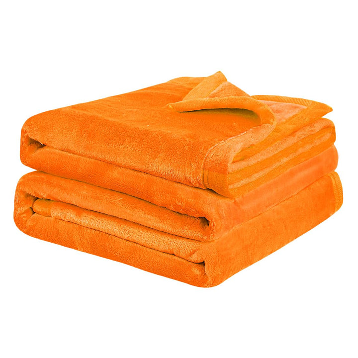PiccoCasa Kuscheldecke Tagesdecke Fleecedecke mit Rand Microfaser Decke Weiche Warme Leichte Decke 3