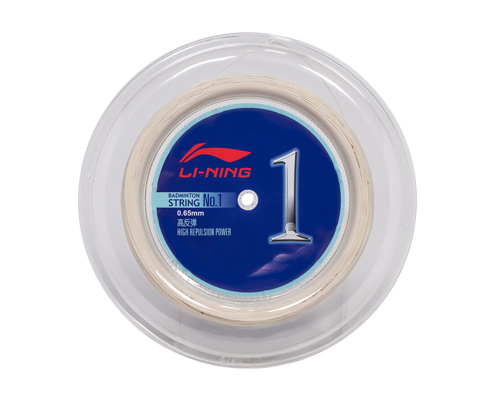 LI-NING High-Performance Badmintonsaite No.1 Badmintonstring 200m AXJJ072 Weiss, Weiss
