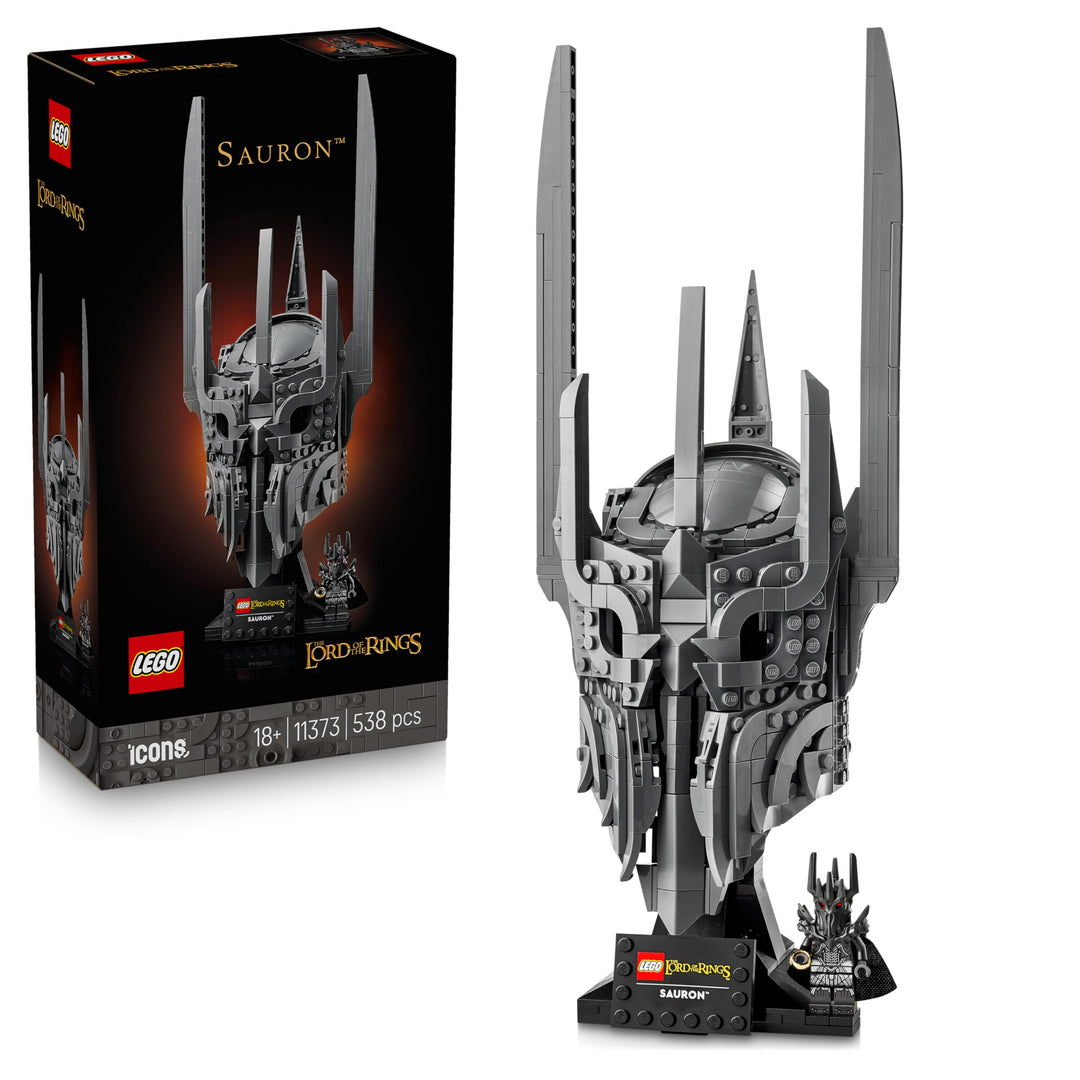 LEGO Icons Der Herr der Ringe: Saurons Helm - Modellbau für Erwachsene zum Ausstellen - inkl. dem Ei