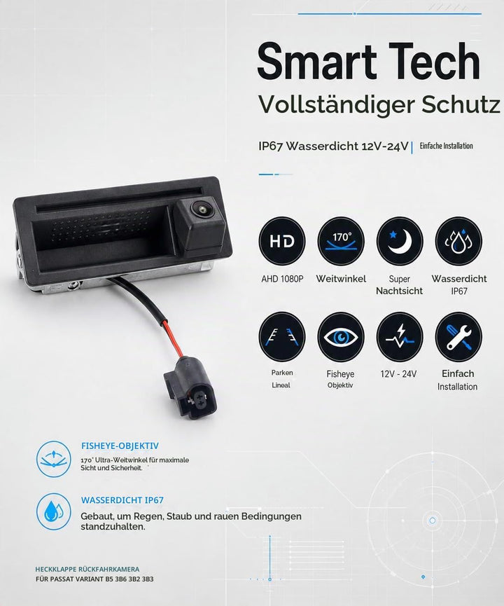 Auto Kofferraum Griff Kamera Replacement for VW Bora Variant Kombi Golf IV 4 MK4 Variant Kombi Touar