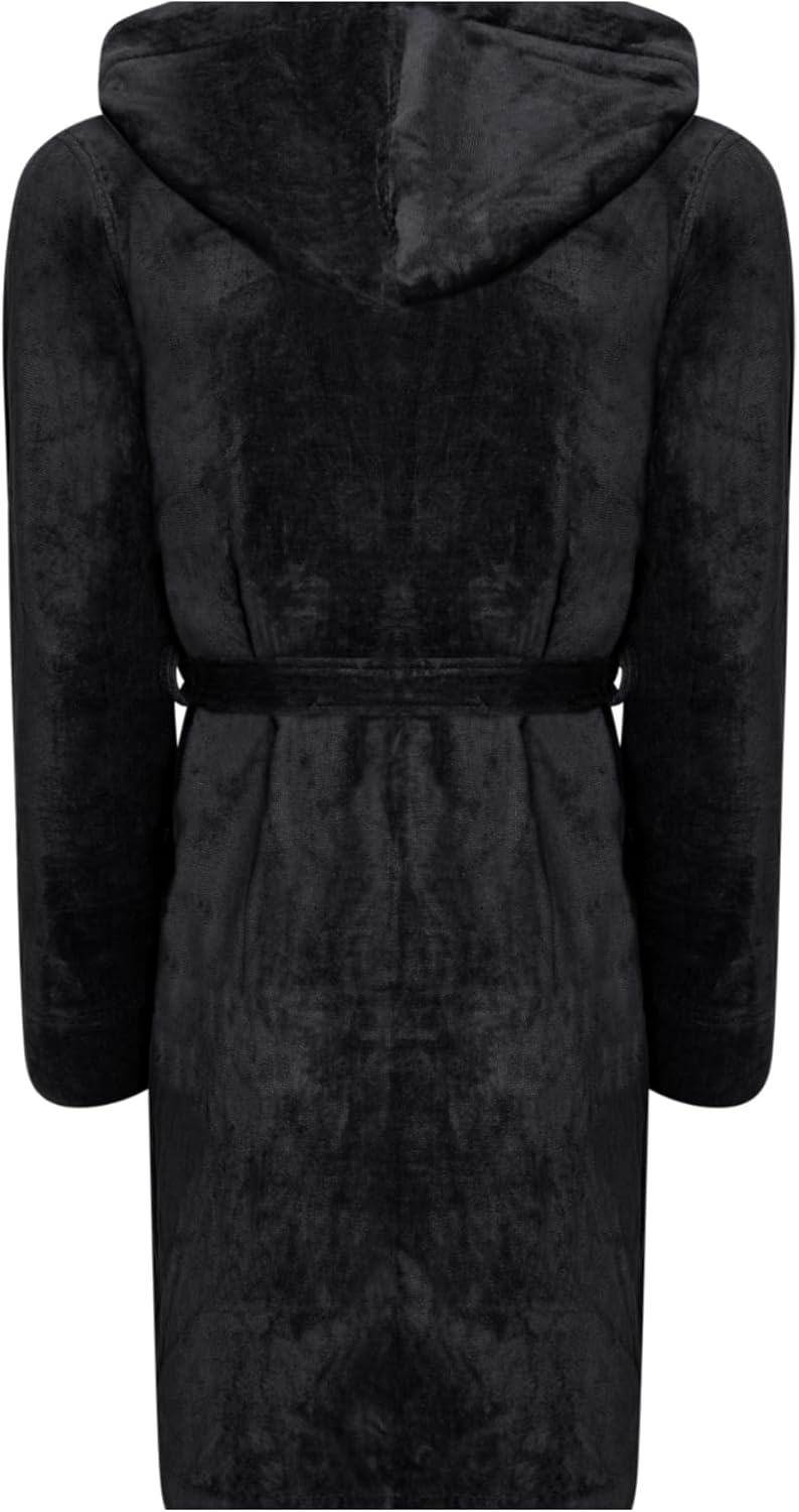 CR7 Cristiano Ronaldo Basic Herren Bademantel, Schwarz, XXL