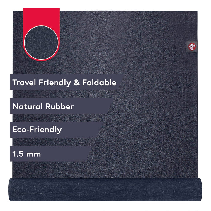 Manduka Eko Superlight Travel Yoga Mat Midnight 200cm (Size 7), Midnight 200cm (Size 7)