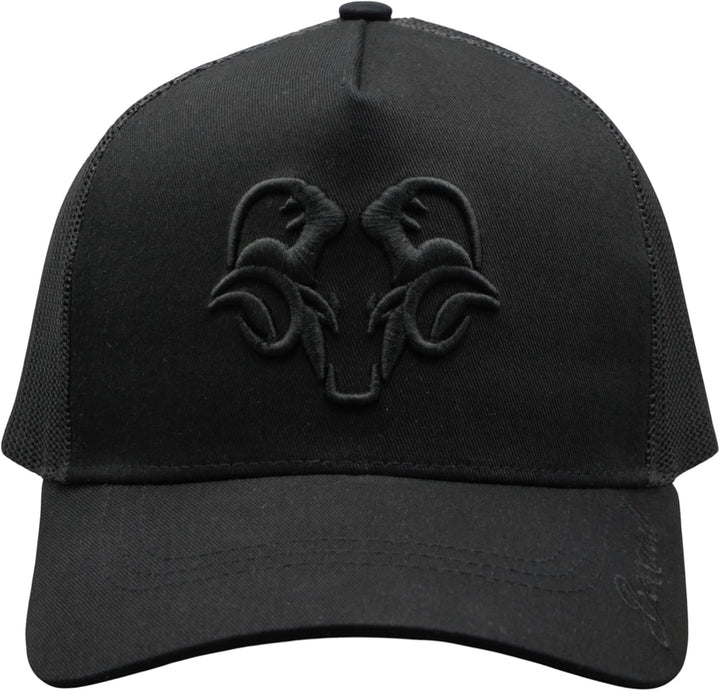 Bexxwell Trucker Cap schwarz mit 3D Logo-Stickerei (optimale Passform, Kappe, Black, Truckercap, Log