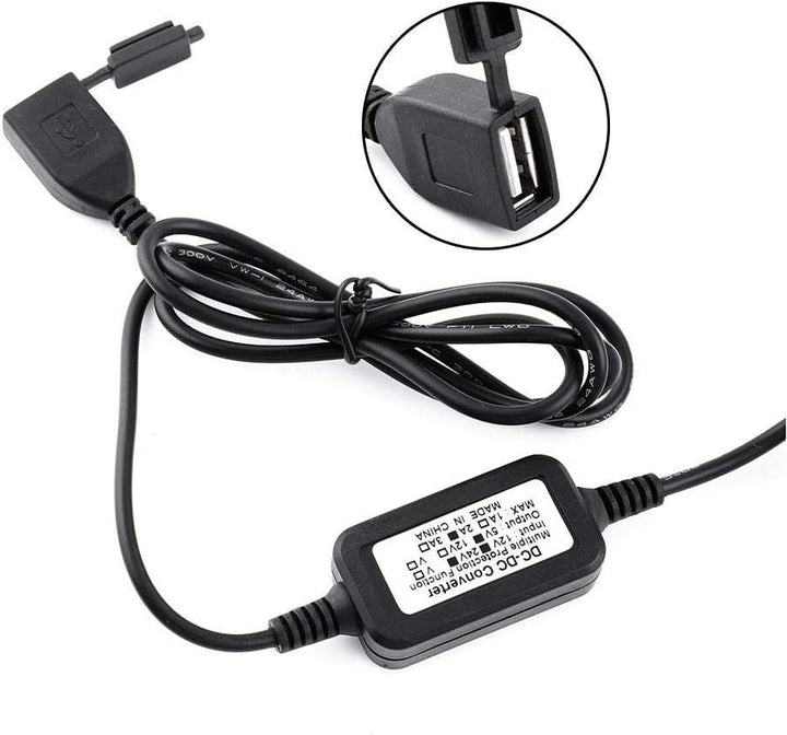 Motorrad-Ladegerät, USB, wasserdicht, 12 V-24 V, Ladegerät für Motorrad, Smartphone, GPS, Auto, Boot