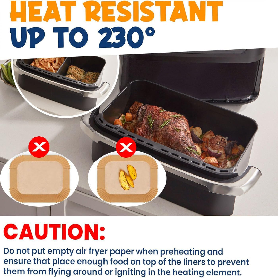 150pcs Airfryer Backpapier für Ninja Flex Drawer Dual Zone AF500EU AF500EUCP 10,4L, Auch kompatibel